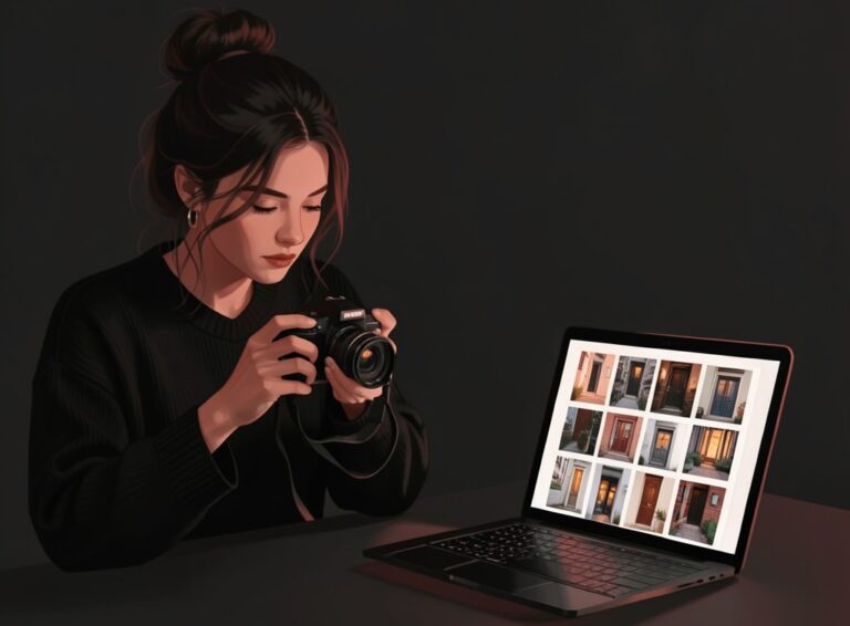 illustration of a person working on a small weekend photography project